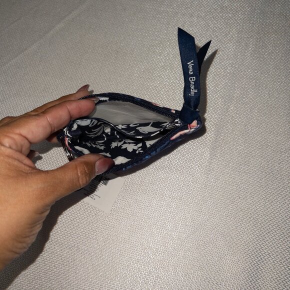 Vera Bradley Zip ID Small Wallet –Flamingo Garden Print-Card Holder, Keychain - Picture 3 of 7